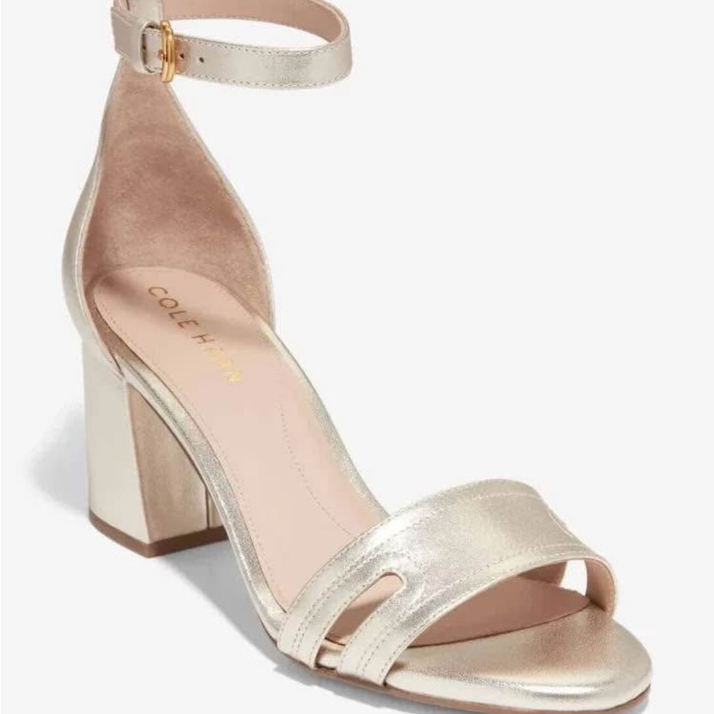 Cole Haan Women's Metallic Ankle Strap Heels